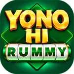 Yono Hi Rummy – golden YONO HI branding with green background and RUMMY card-game design