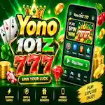 Yono 101Z 777 – colorful 777 numbers, gaming symbols and mobile interface